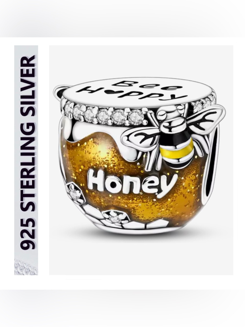 🌟🌟 S925 Sterling Silver Honey Pot Charm